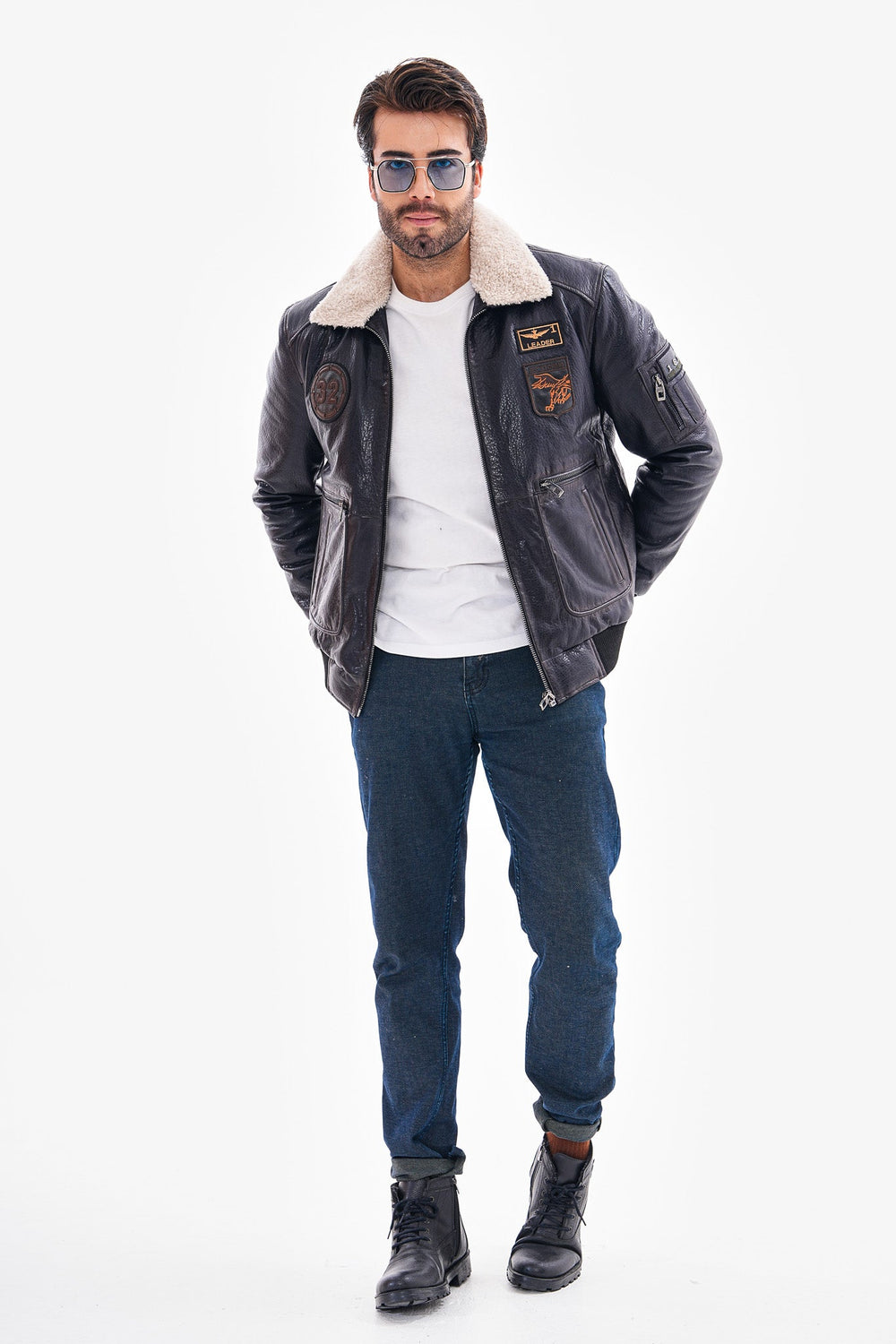 The Northway Navy Blue Lambskin Leather Jacket Fine Craftsmanship