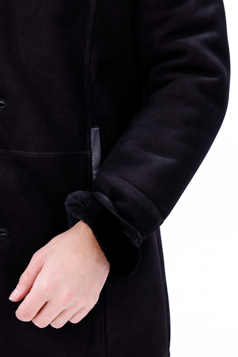 The Lariana Black Shearling Jacket Exclusive Style