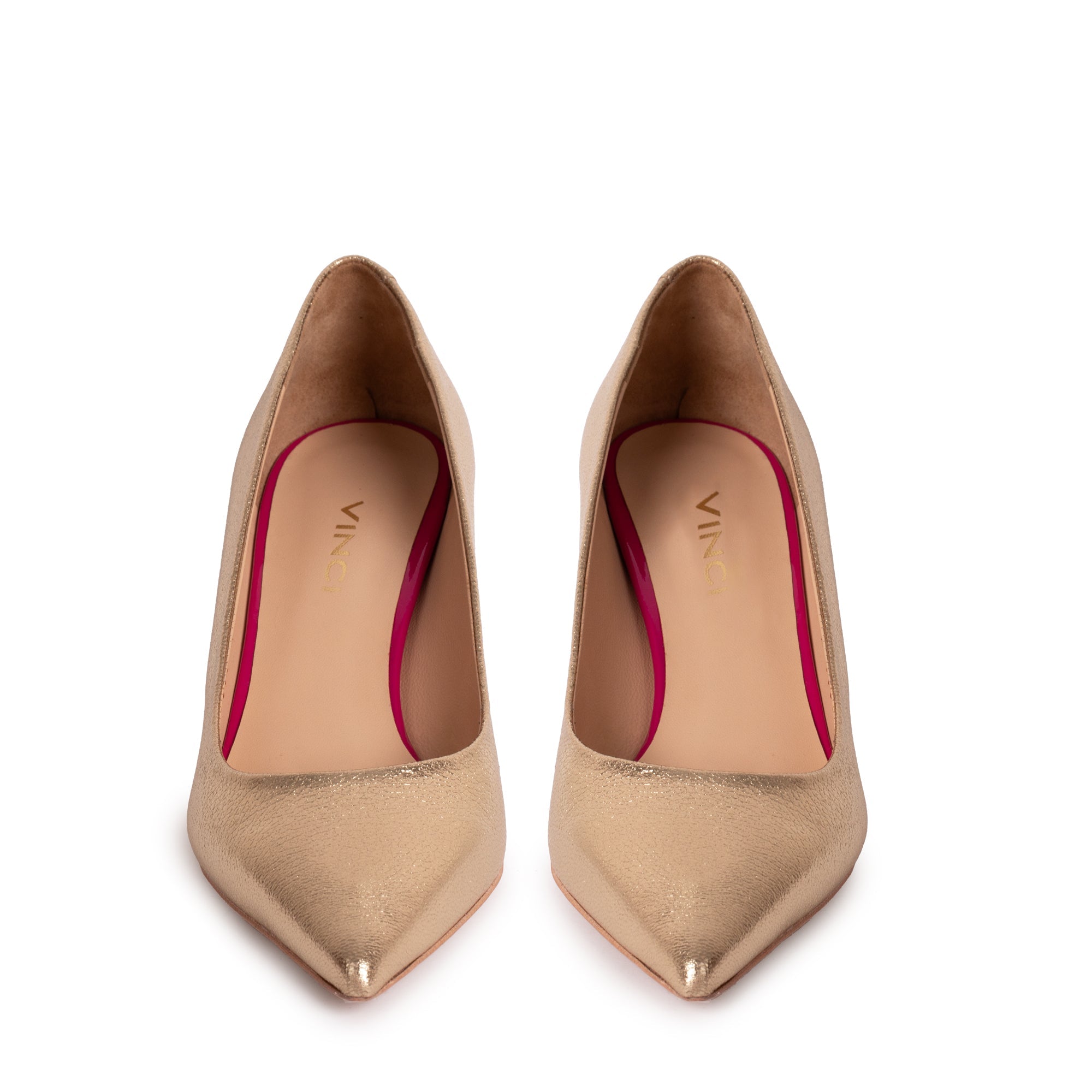 The Brunello Gold Leather Pump Shoe On Sale