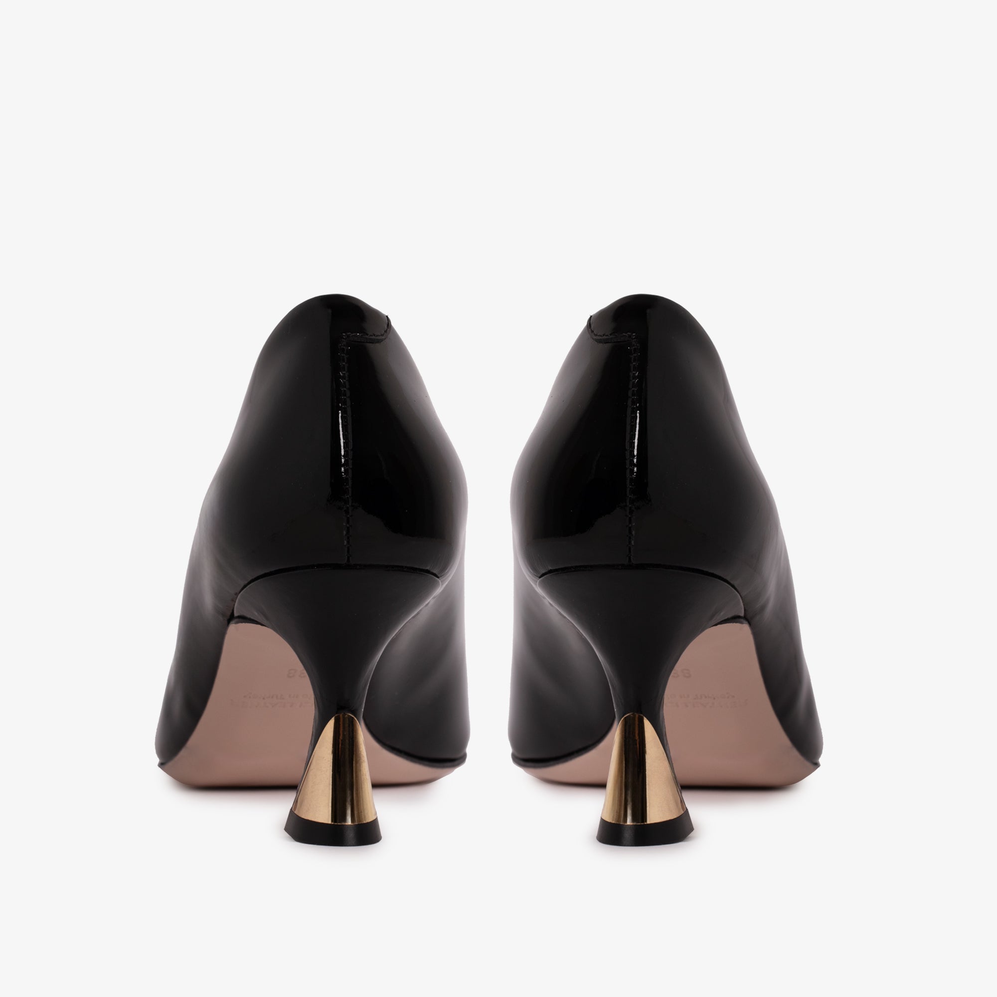 The Brunello Black Patent Leather Pump Shoe All New