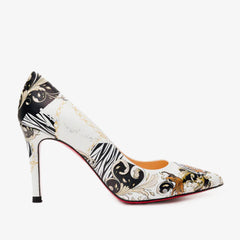 The Perugia White Leather Pump Shoe Universal Fit