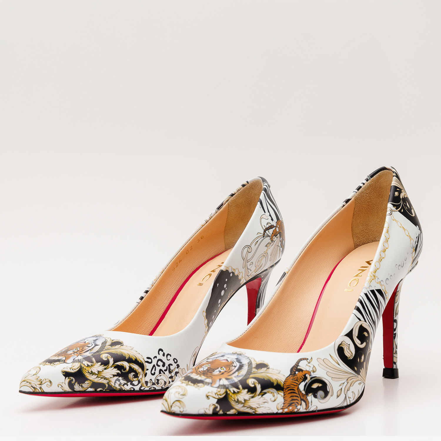 The Perugia White Leather Pump Shoe Universal Fit