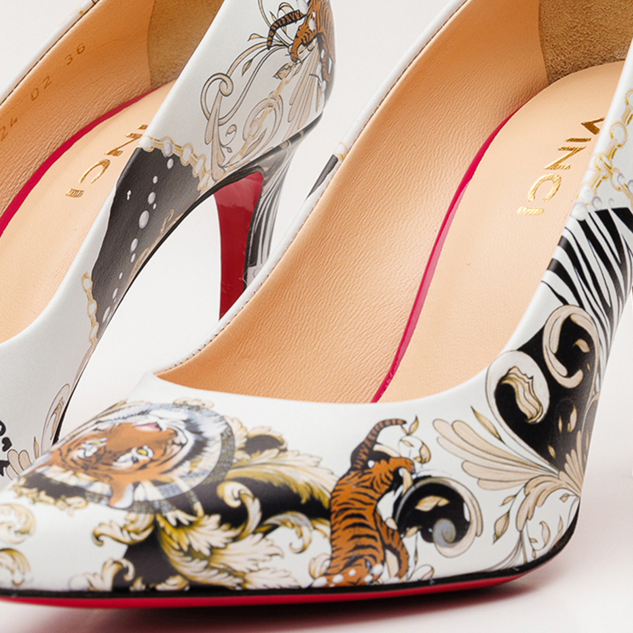 The Perugia White Leather Pump Shoe Universal Fit