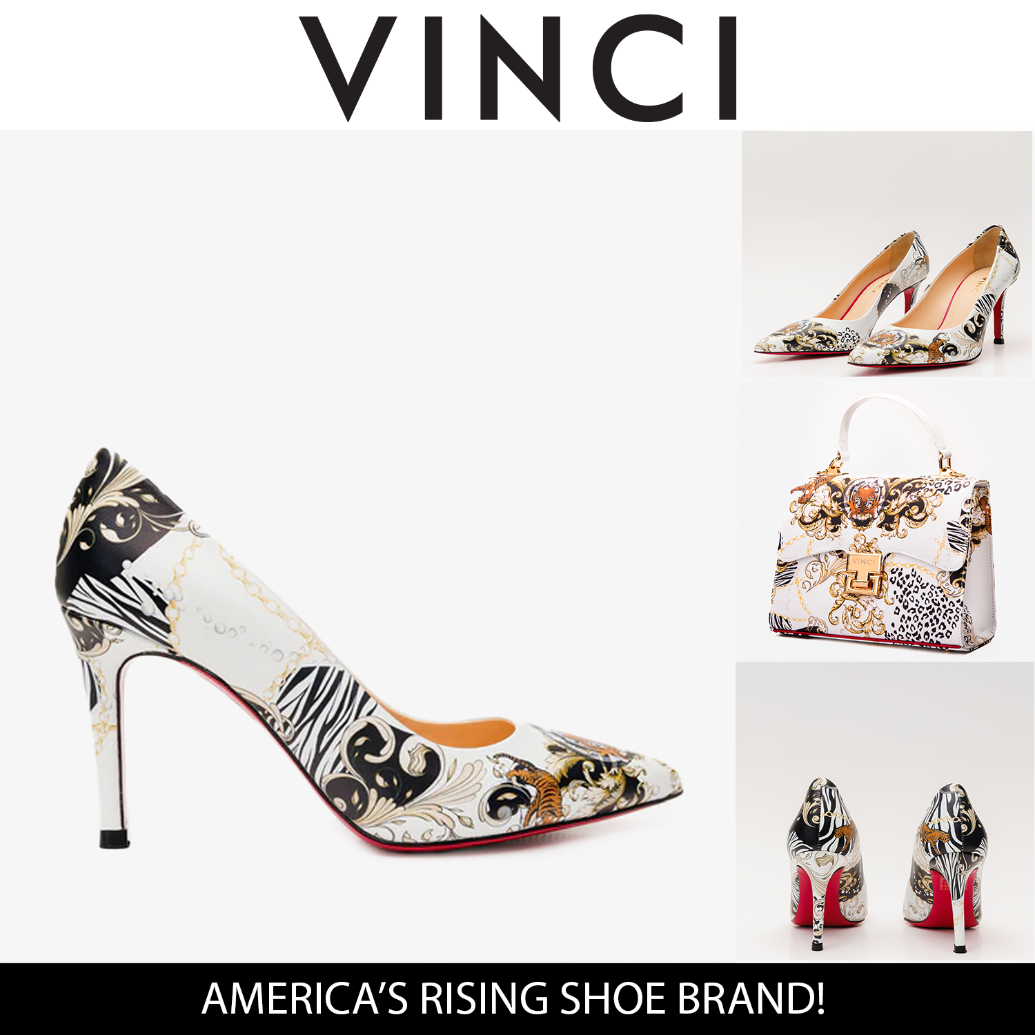The Perugia White Leather Pump Shoe Universal Fit