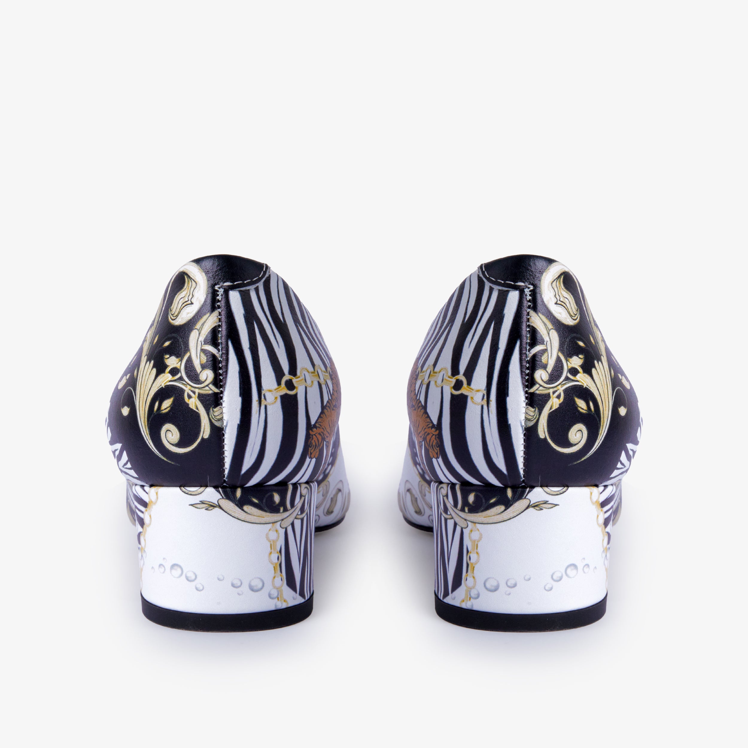 The Perugia White Leather Lower Heel Pump Shoe Fine Craftsmanship
