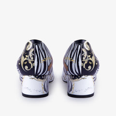 The Perugia White Leather Lower Heel Pump Shoe Fine Craftsmanship