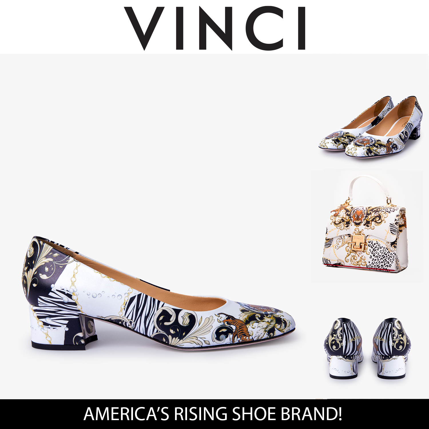 The Perugia White Leather Lower Heel Pump Shoe Fine Craftsmanship