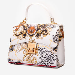 The Perugia White Leather Handbag Exclusive Style