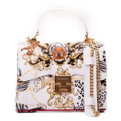 The Perugia White Leather Handbag Exclusive Style
