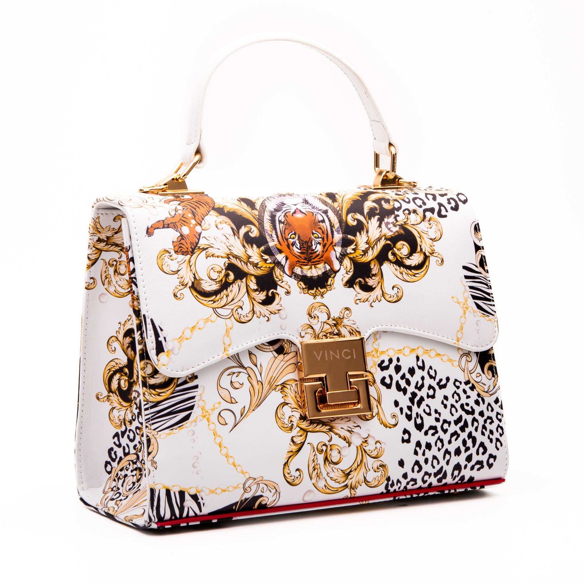 The Perugia White Leather Handbag Exclusive Style