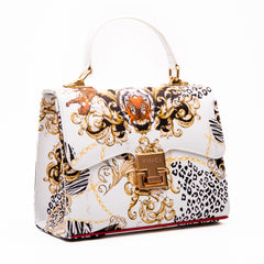 The Perugia White Leather Handbag Exclusive Style