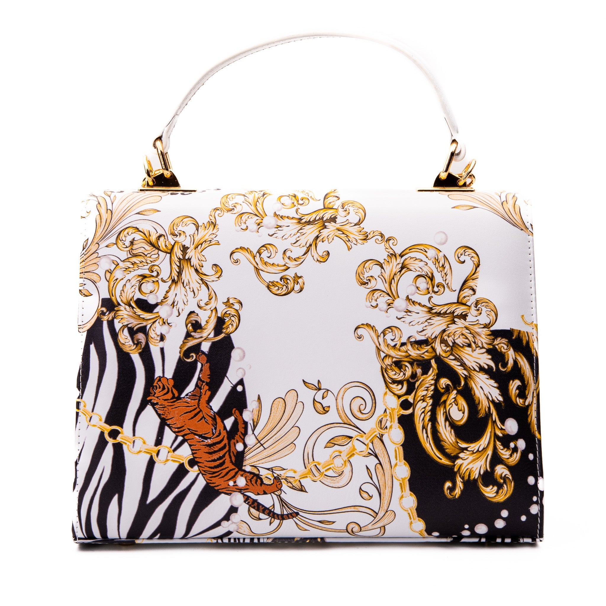 The Perugia White Leather Handbag Exclusive Style