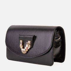 The Love Black Leather Handbag Fine Craftsmanship