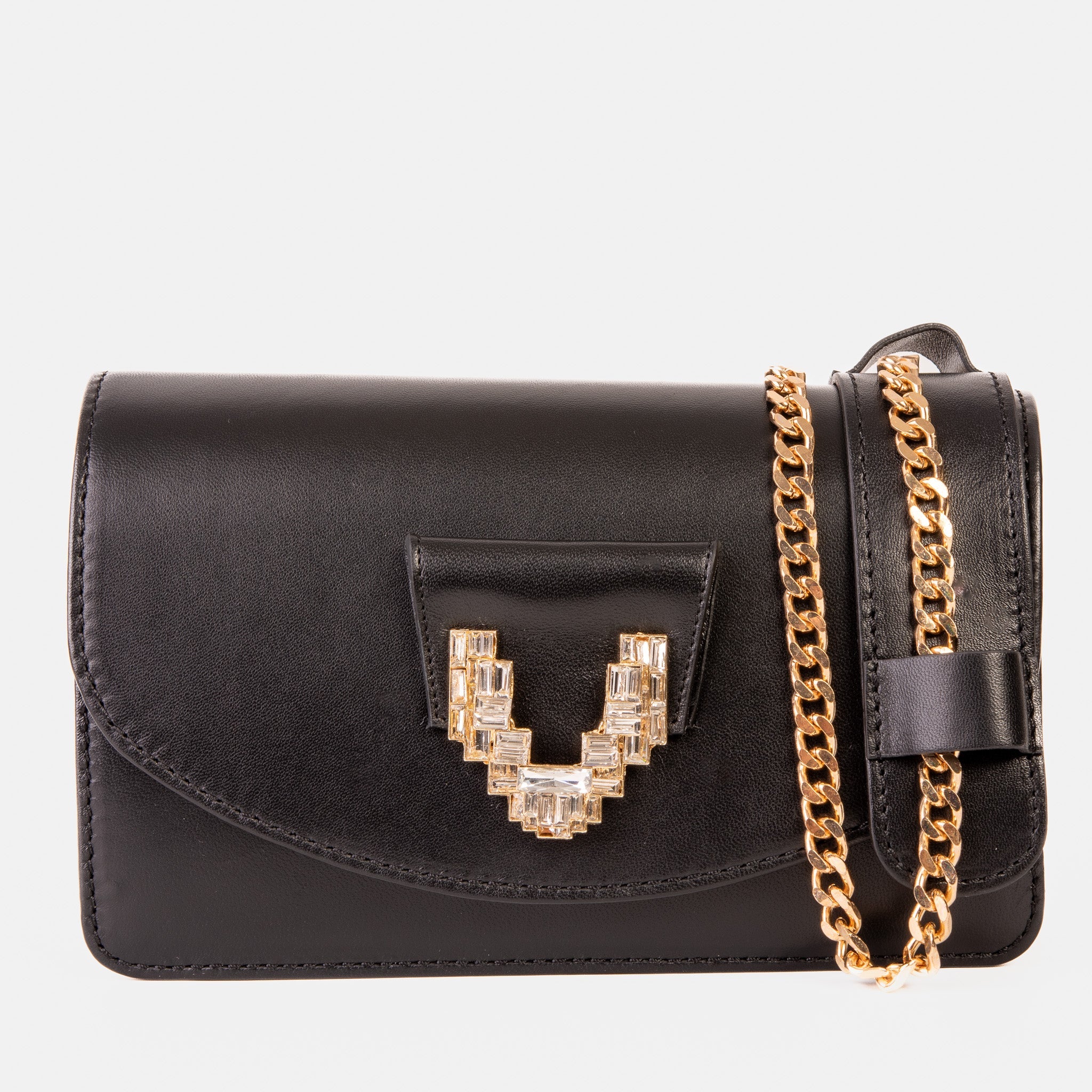 The Love Black Leather Handbag Fine Craftsmanship