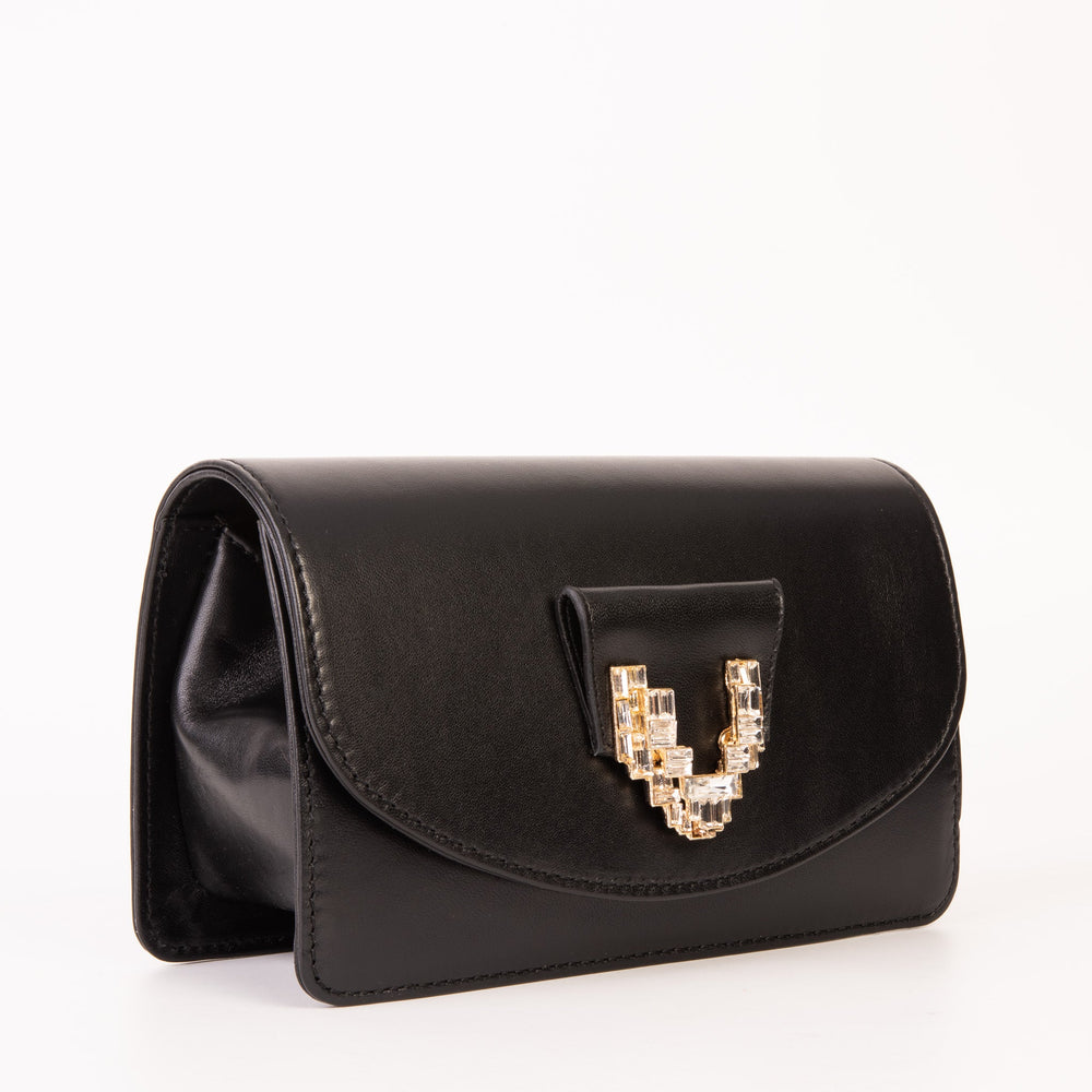 The Love Black Leather Handbag Fine Craftsmanship