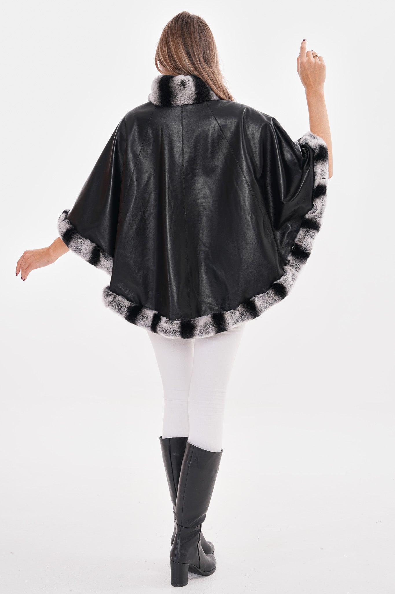 The Glacier Black Reversible Leather Jacket On Sale