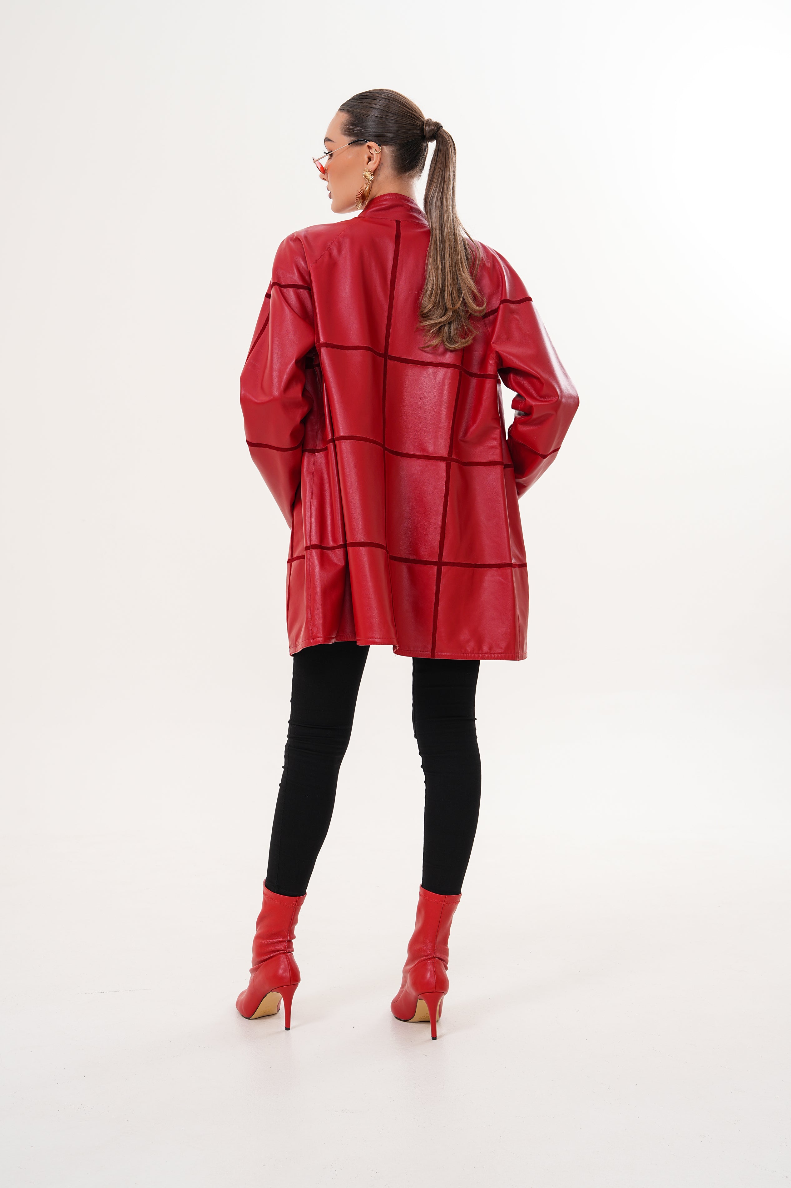 The Prado Reversible Red Leather Jacket For Sale