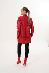 The Prado Reversible Red Leather Jacket For Sale
