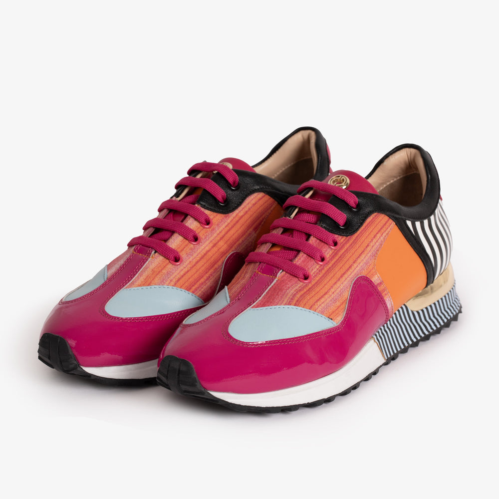 Santa Amaro Multi Color Fuchsia Sneaker Fine Craftsmanship