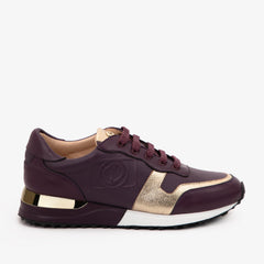 The Masal Purple Leather Sneaker On Sale