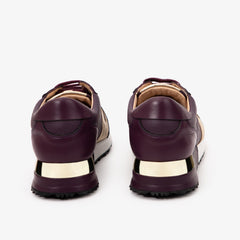 The Masal Purple Leather Sneaker On Sale