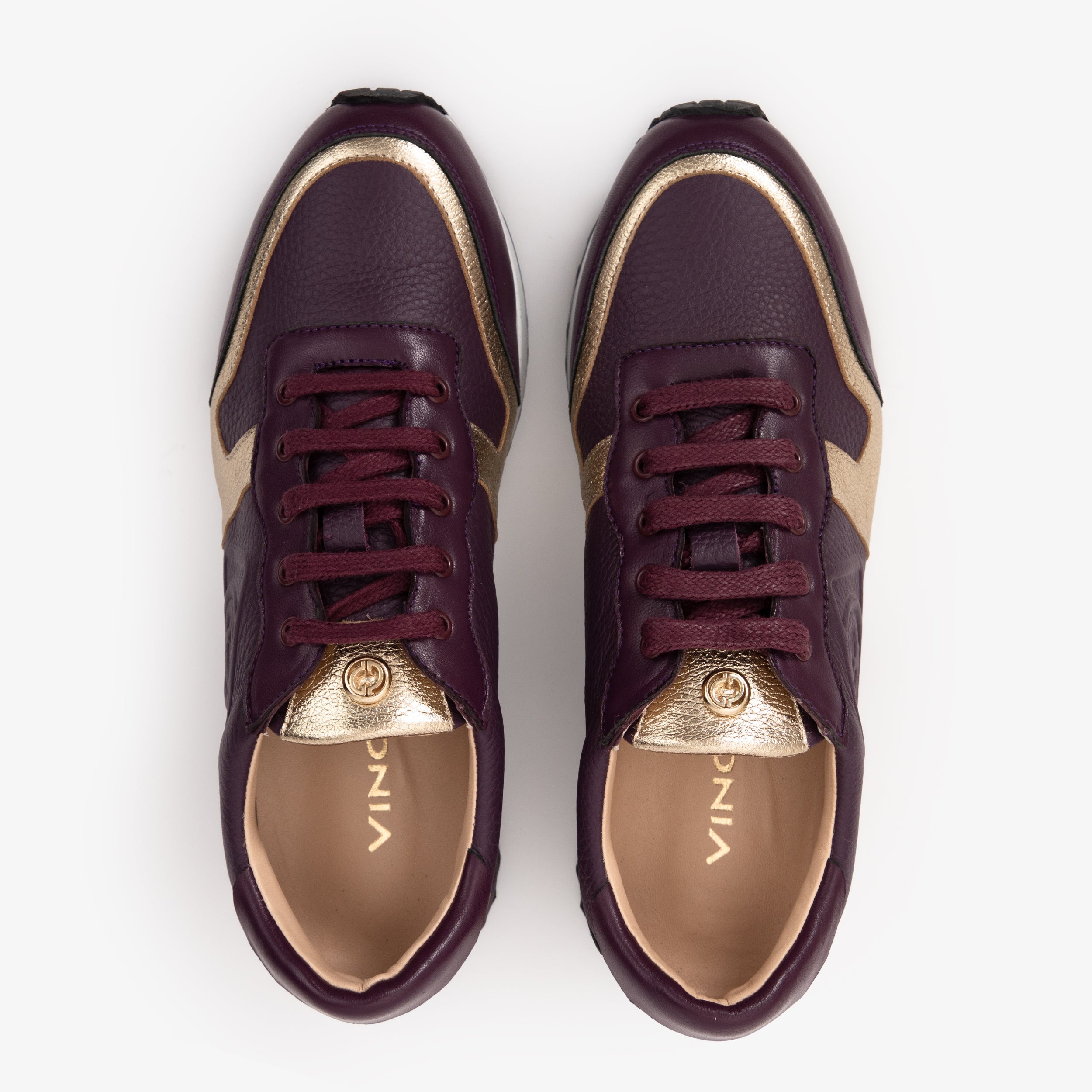 The Masal Purple Leather Sneaker On Sale