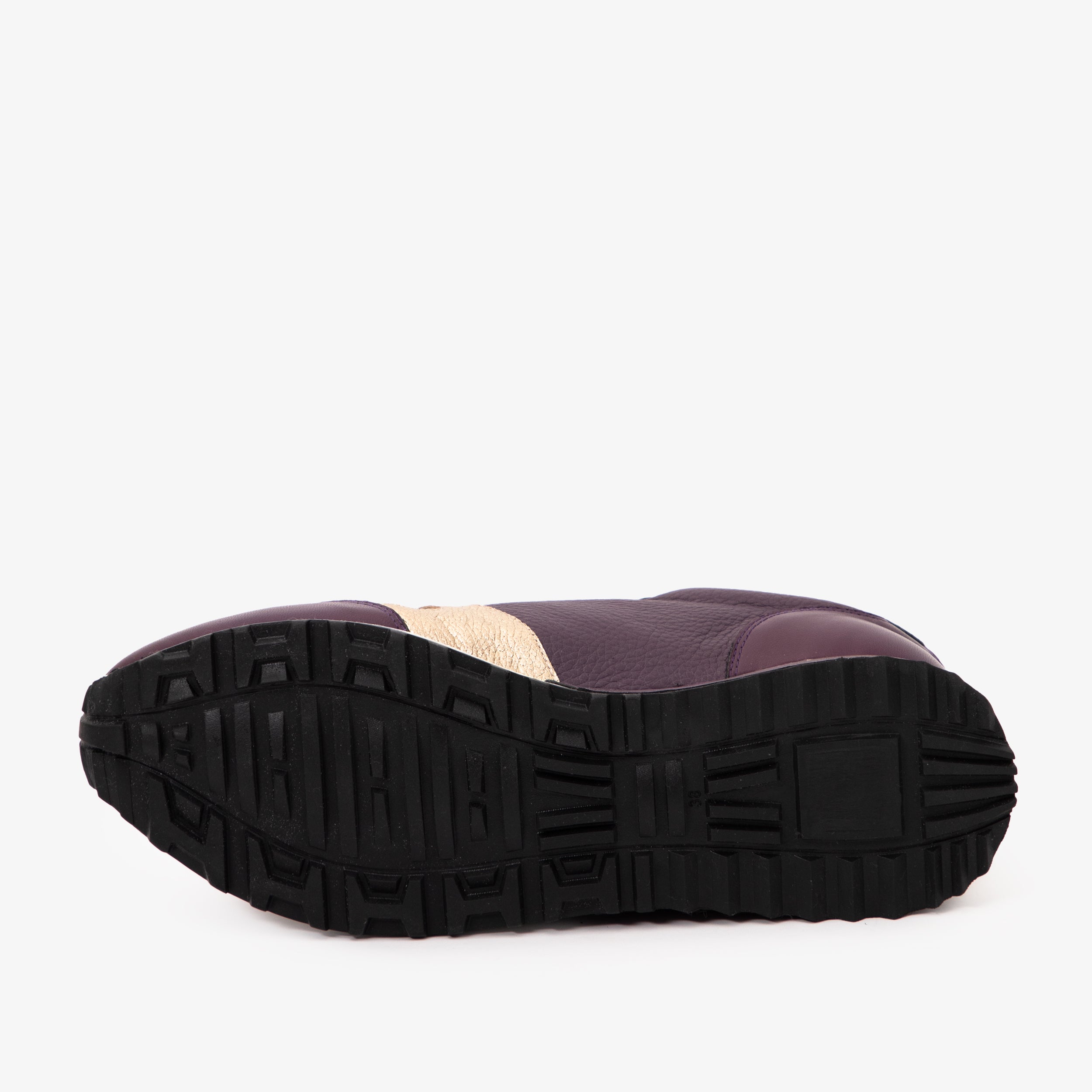 The Masal Purple Leather Sneaker On Sale