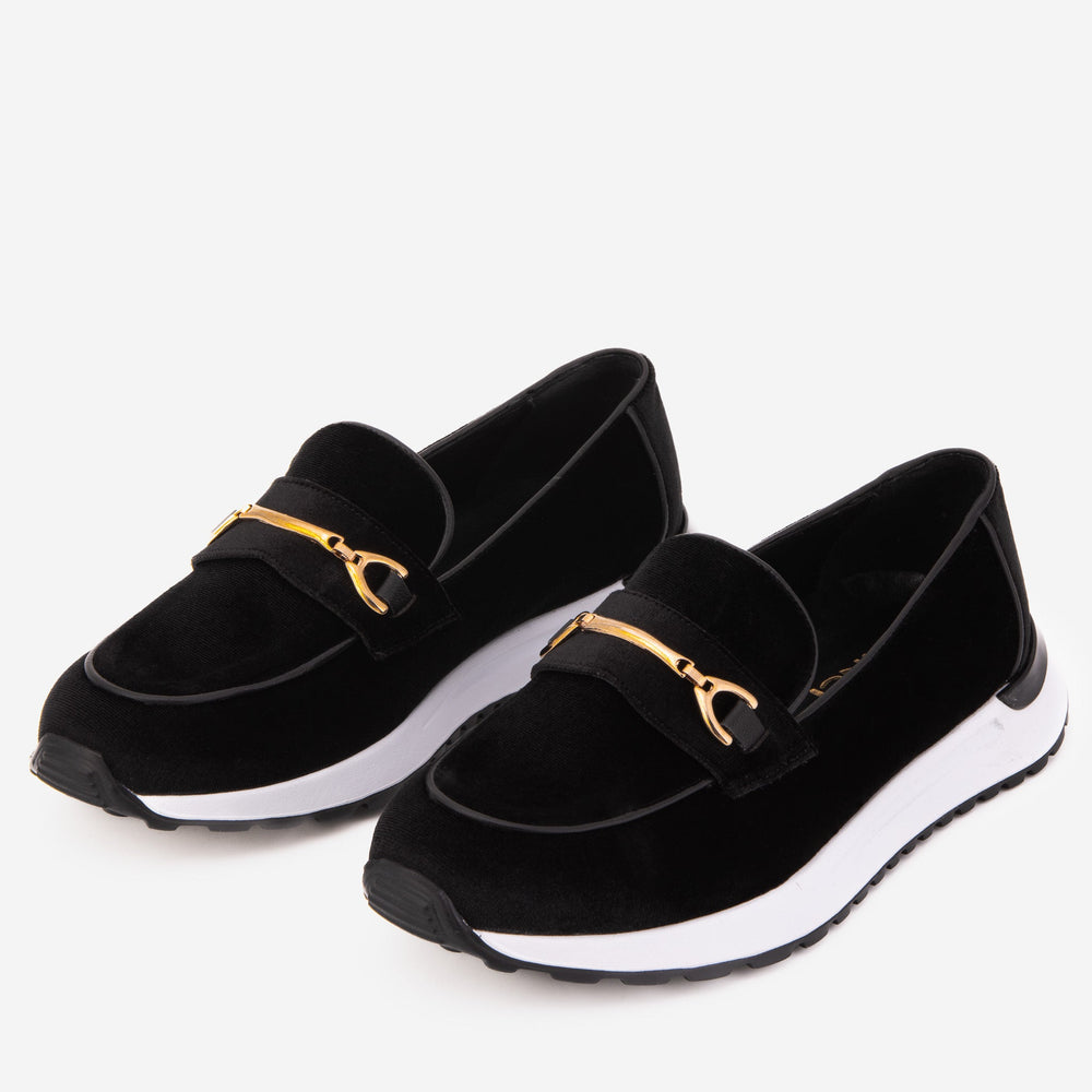 The Milan Black Leather Sneaker For Sale