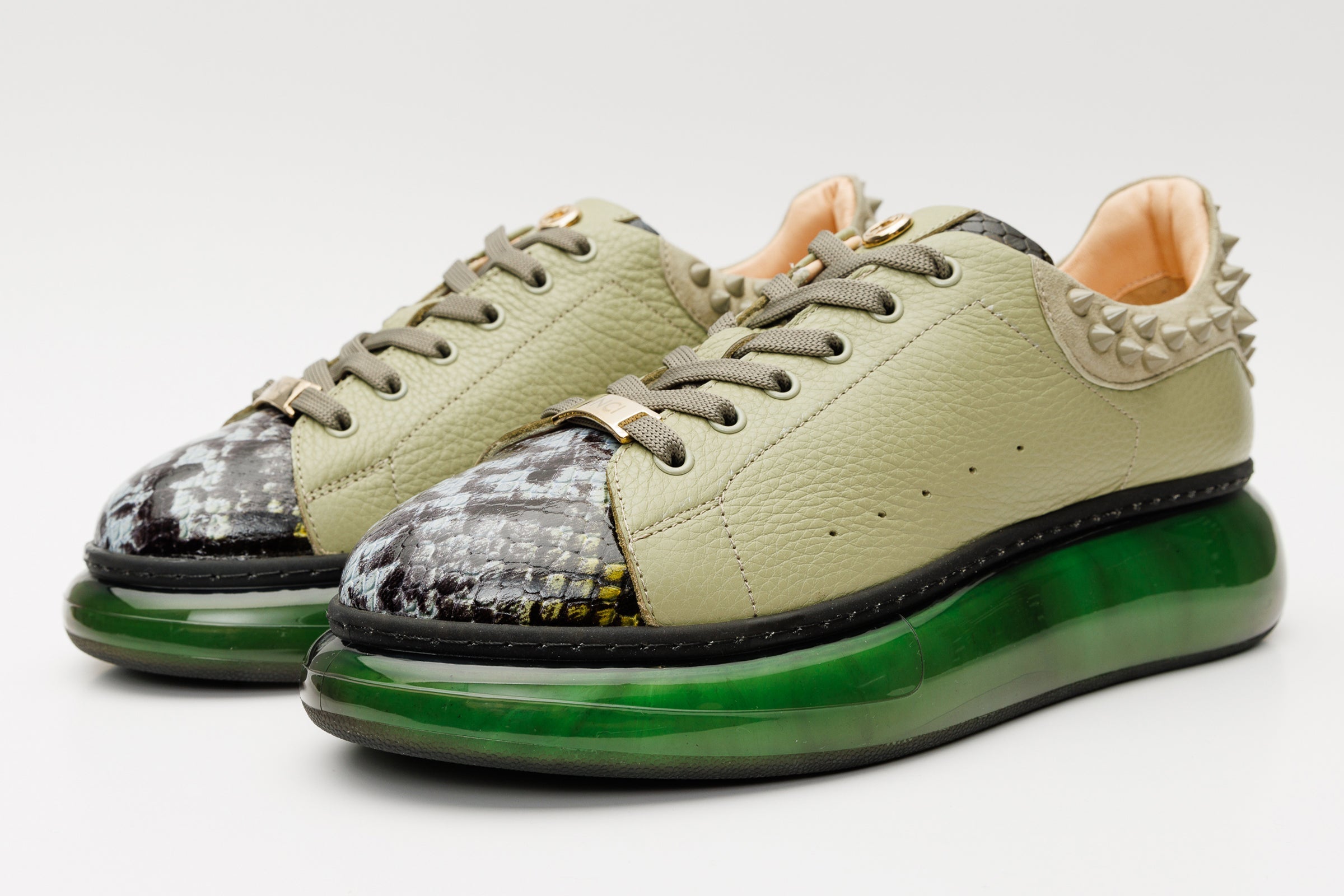The Venezia Green Leather Sneaker All New