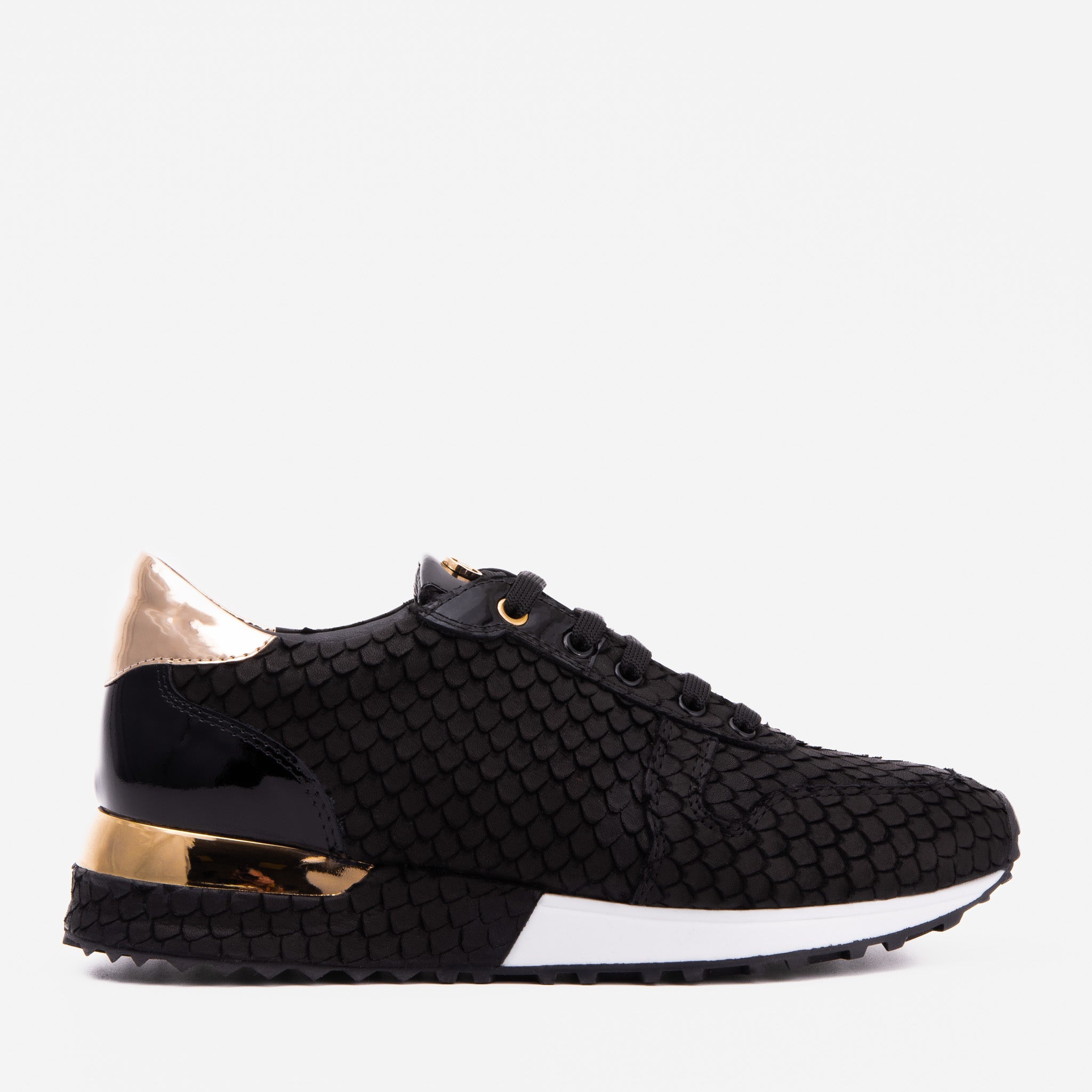The Scarlet Black Leather Sneaker Fine Craftsmanship