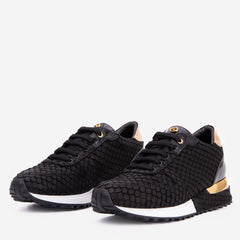 The Scarlet Black Leather Sneaker Fine Craftsmanship