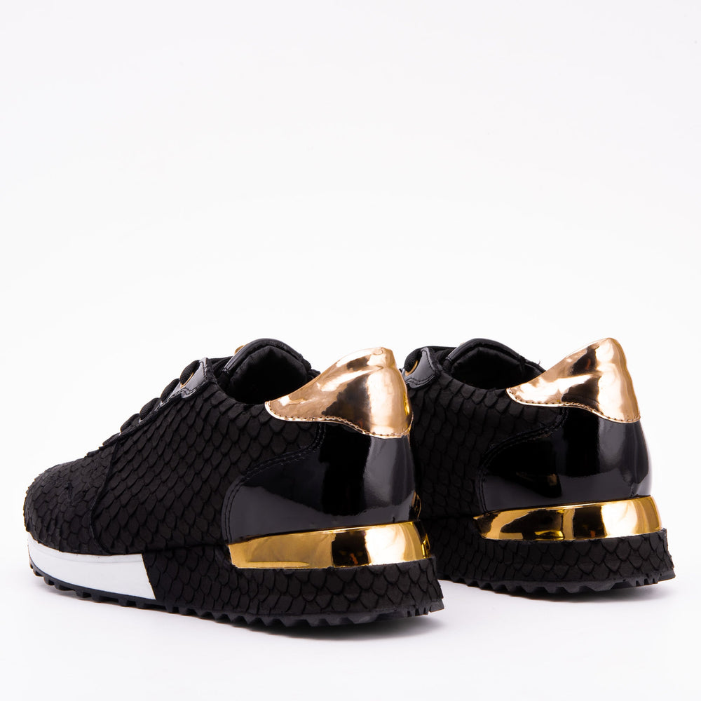 The Scarlet Black Leather Sneaker Fine Craftsmanship