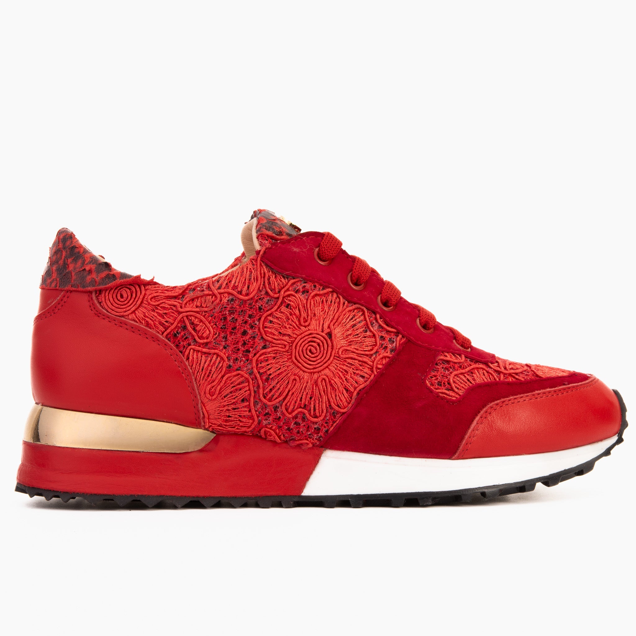 The Noir Red Leather Sneaker Exclusive Style