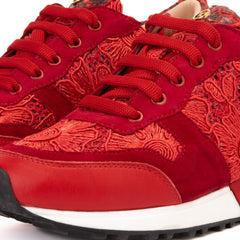 The Noir Red Leather Sneaker Exclusive Style