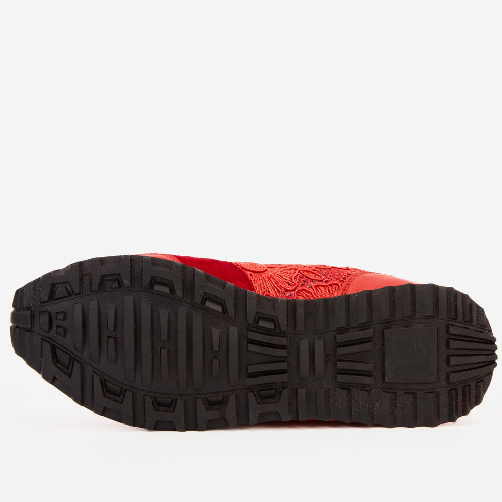 The Noir Red Leather Sneaker Exclusive Style