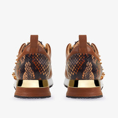 The Infanta Tan  Spike Leather Sneaker Limited Edition On Sale
