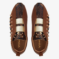 The Infanta Tan  Spike Leather Sneaker Limited Edition On Sale
