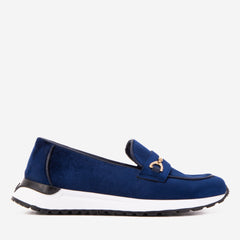 The Milan Navy Blue Leather Sneaker For Sale