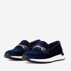 The Milan Navy Blue Leather Sneaker For Sale
