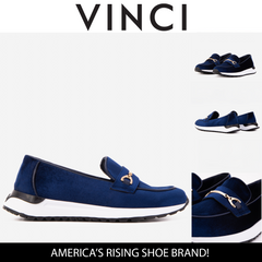 The Milan Navy Blue Leather Sneaker For Sale