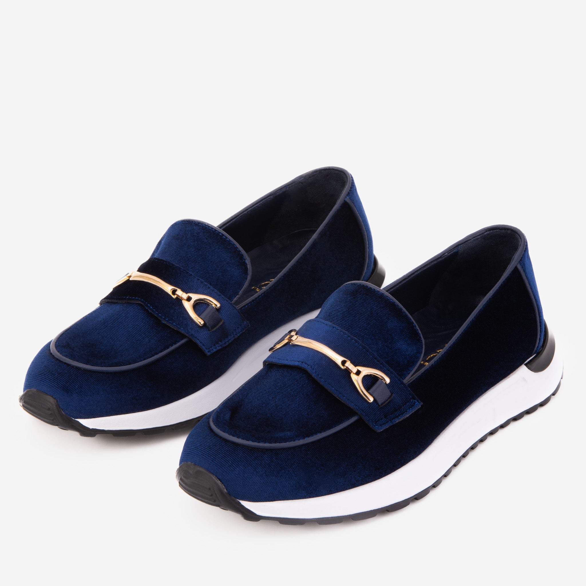 The Milan Navy Blue Leather Sneaker For Sale
