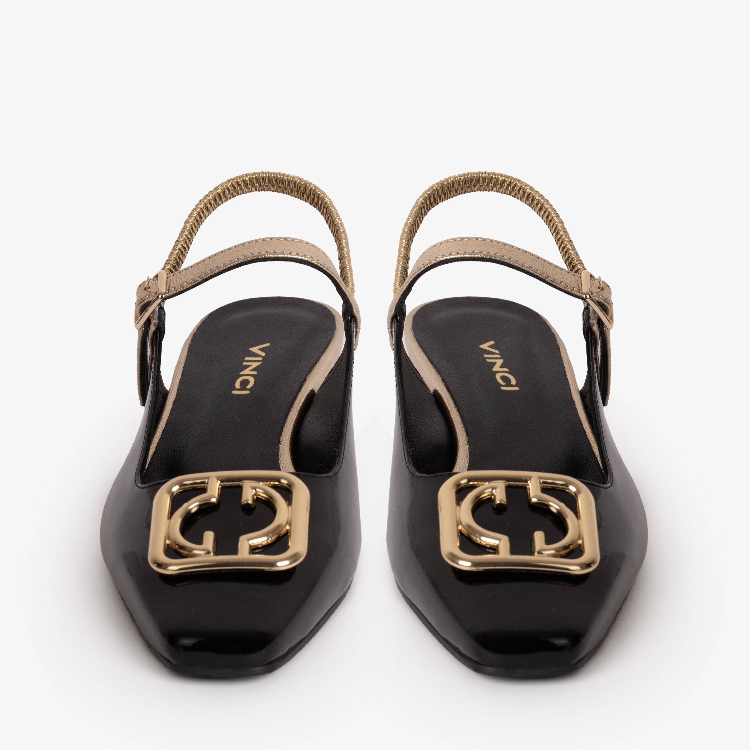 The Rosalinda Black Leather Flat Slingback Sandal Exclusive Style