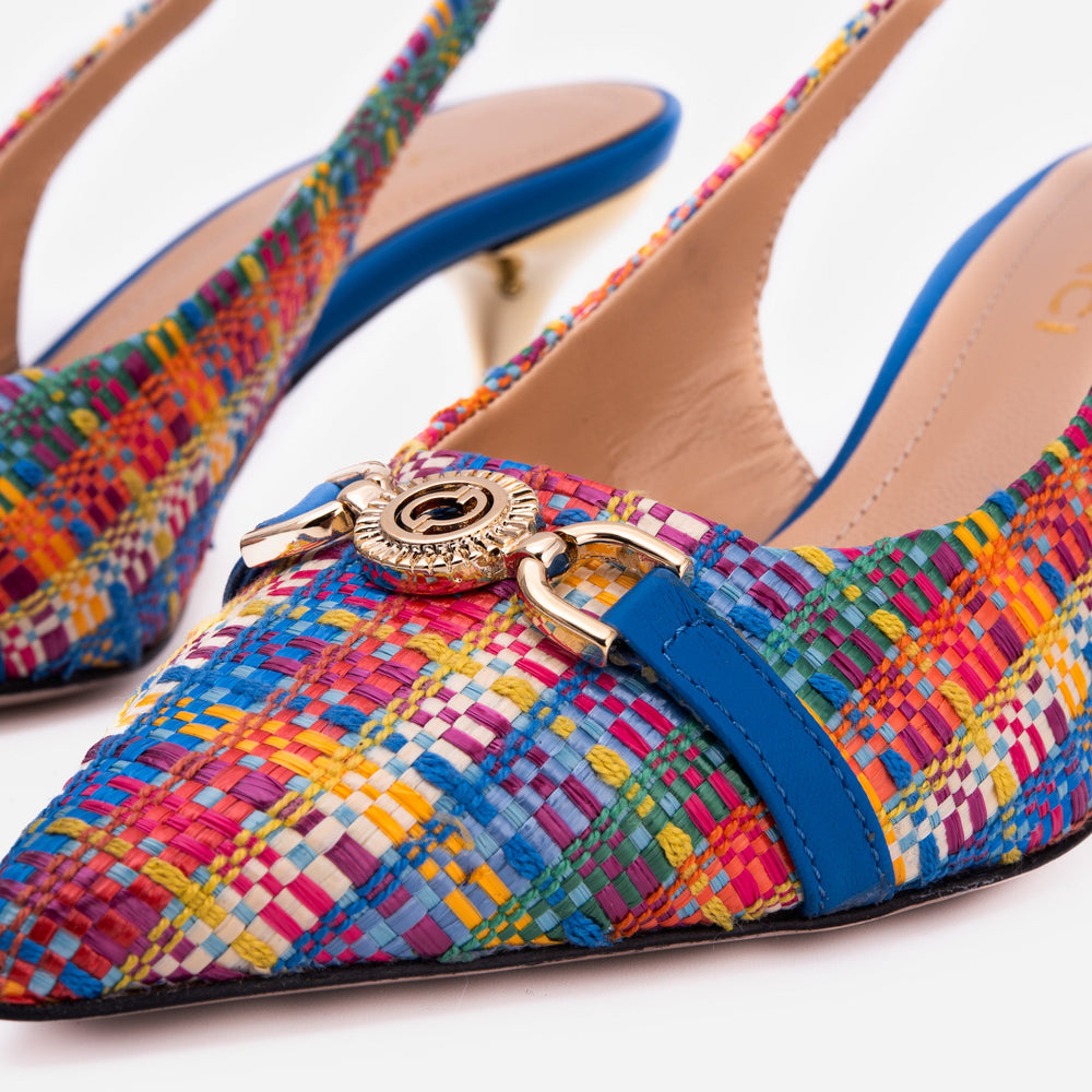 The Zoe Leather Slingback Sandal On Sale