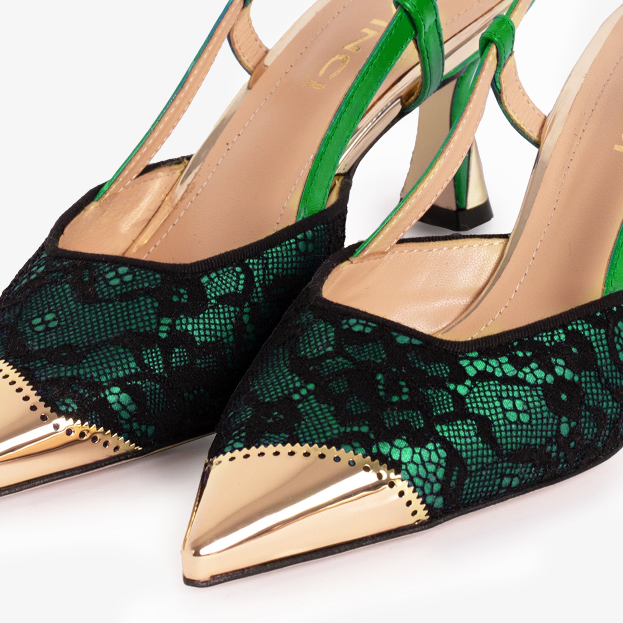The Bali Green Leather Slingback Sandal Universal Fit