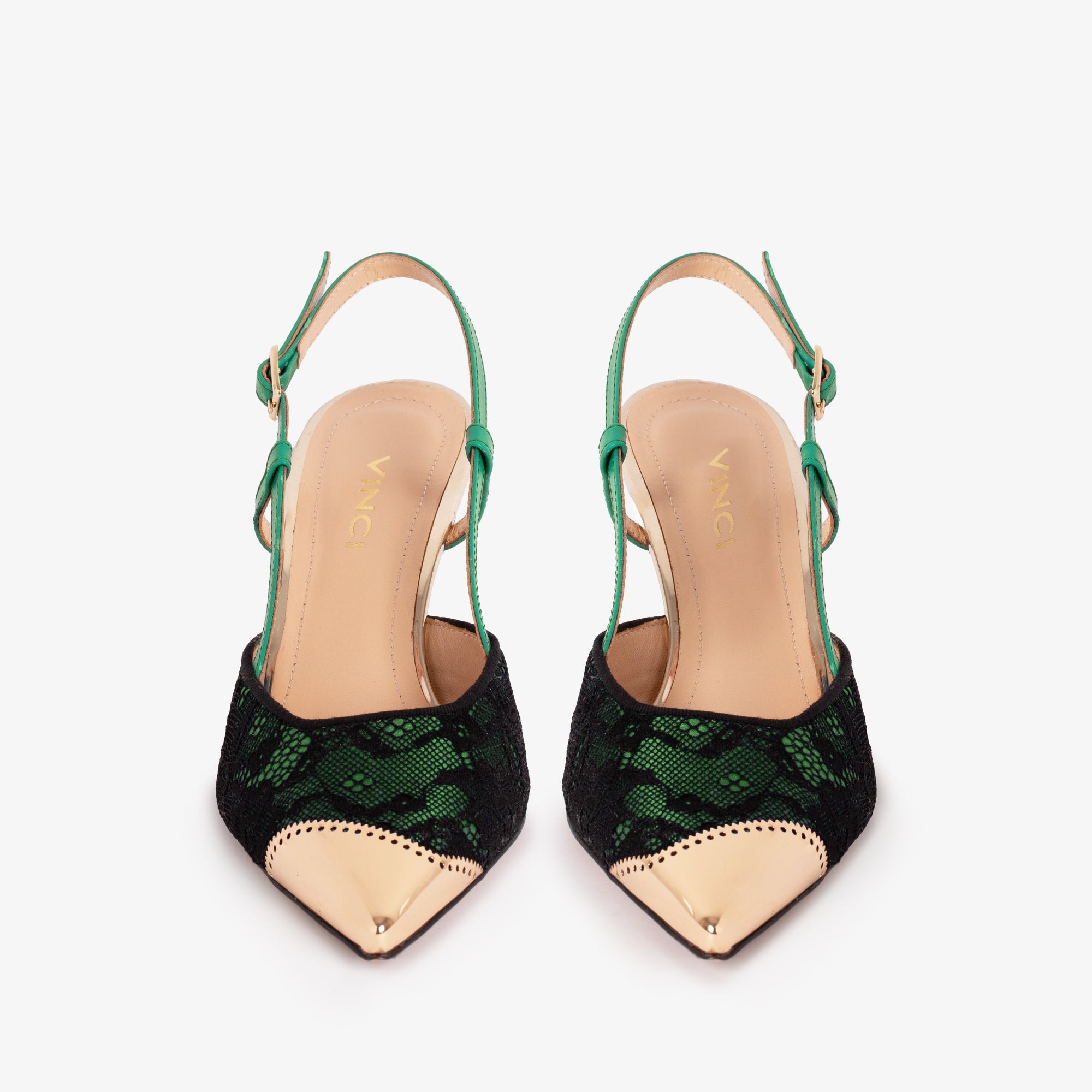 The Bali Green Leather Slingback Sandal Universal Fit