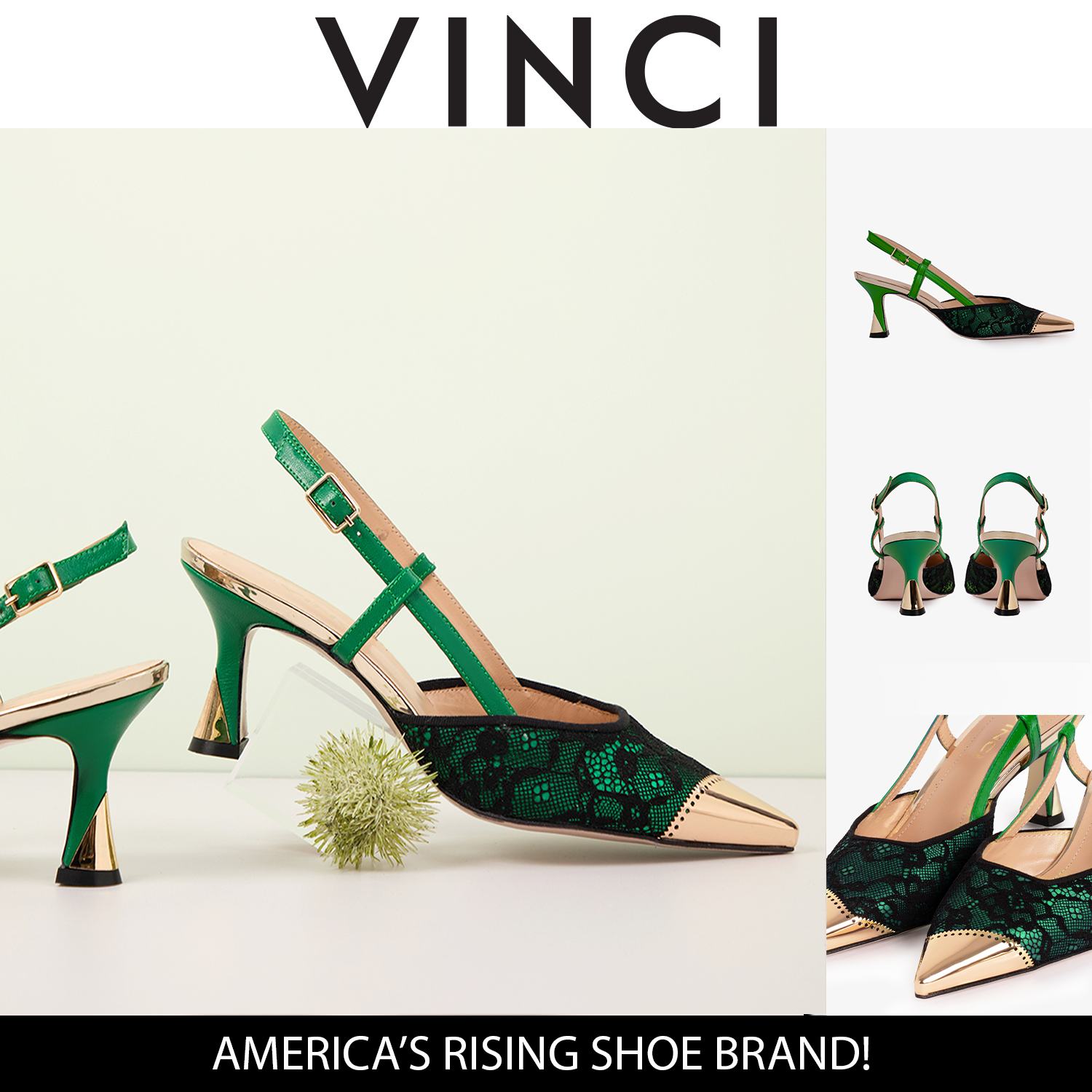 The Bali Green Leather Slingback Sandal Universal Fit