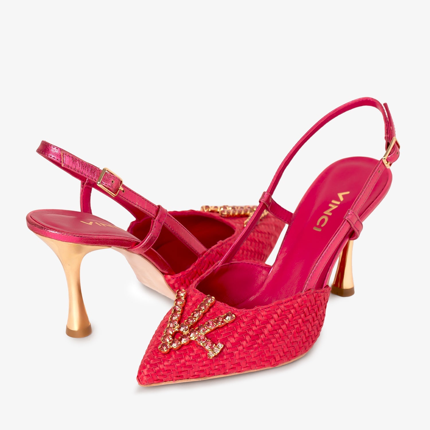 The Luna Fuchsia Leather Slingback Sandal Fine Craftsmanship