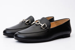 Luanda Black Leather Flat Shoe Exclusive Style