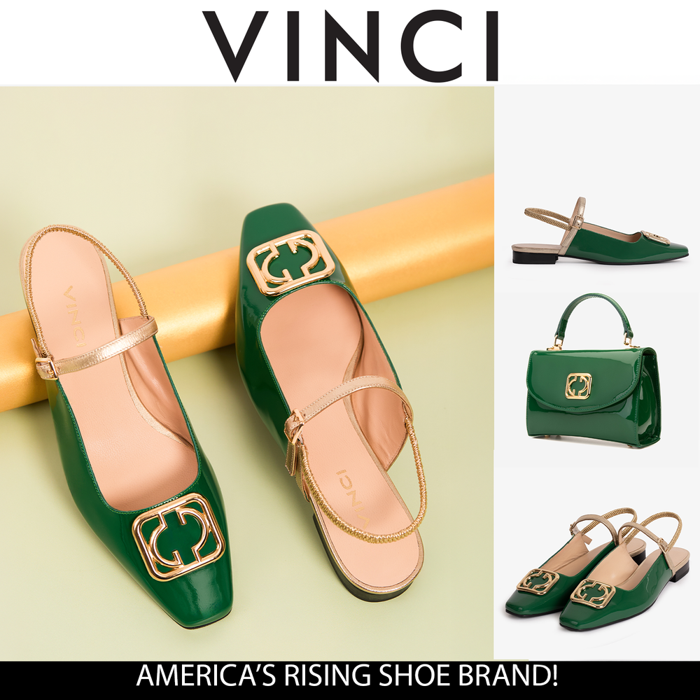 The Rosalinda Green Patent Leather Flat Slingback Sandal Universal Fit