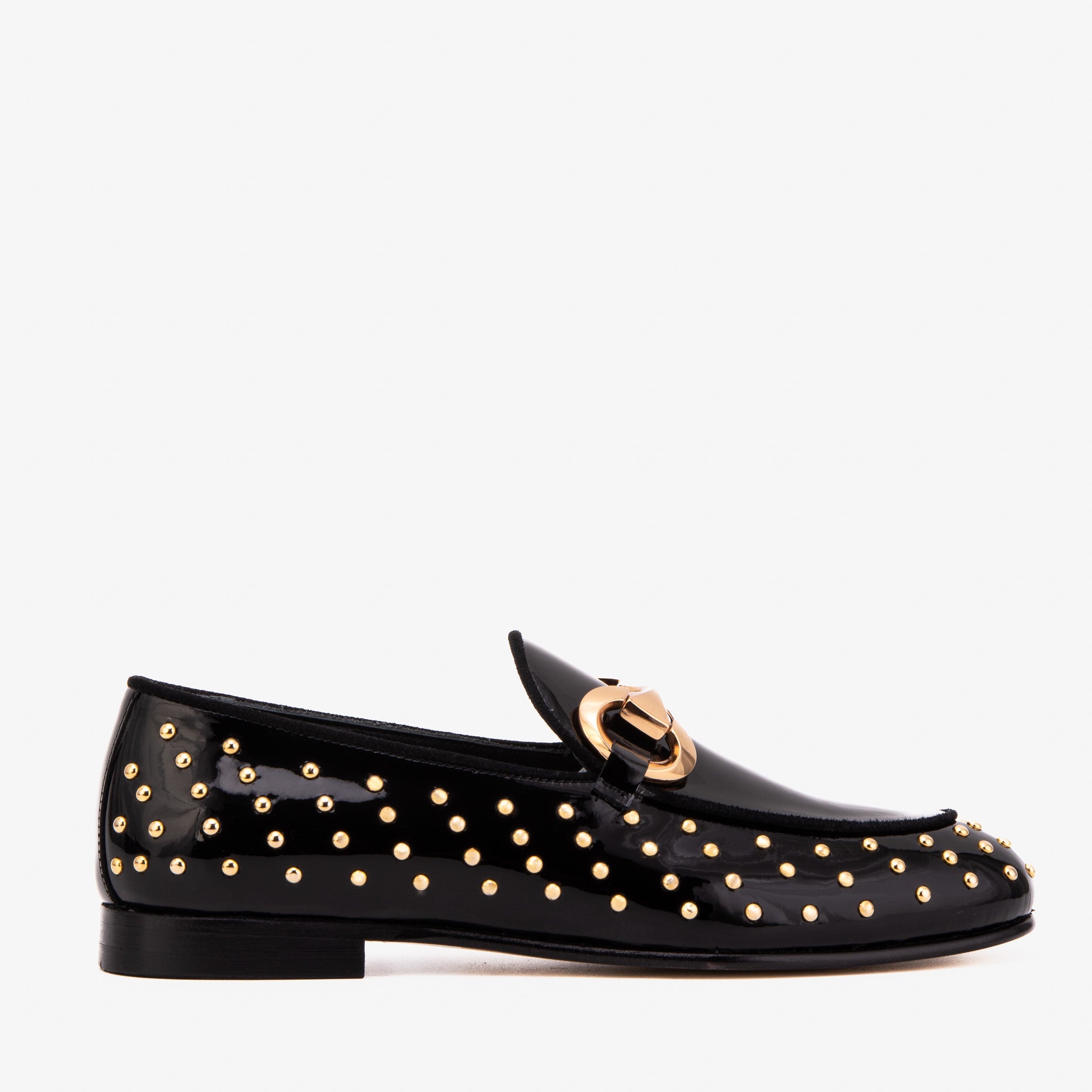 The Jupiter  Shoe Black Spike Leather  Bit Dress Loafer Limited Edition  Shoe Fine Craftsmanship